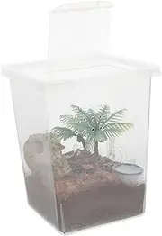 Abaodam 1 Set Jumping Spider Feeding Box Transparent Indoor Insect Breeding Box with Escape Design for Pet Spiders Space Saving Micro Habitat Terrarium Enclosure for Spaces