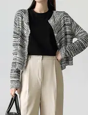 Rayburn Boucle Crop Cardigan