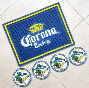 Corona Extra Rubber bar mats drip mat spill mat bar runner & 4pcs coasters pubs