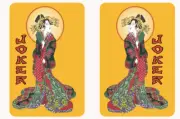 Mah Jongg Jong Mahjong 10 Joker Stickers Geisha - Set #527b ** Free Shipping **
