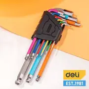 Allen Key Set Hex Metric 9pc Ball End Long Folding Colour Coded Design Alan Keys