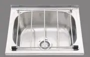 YaKKa Cleaners Utility Stainless steel Sink Trough - inc Wall Brackets and Grate