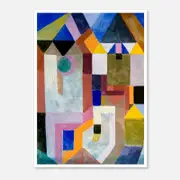 Galrie Stunning Paul Klee Colorful Architecture Abstract Art Print for Modern Decor, Poster Only, 50 x 70cm (20 x 28inch)