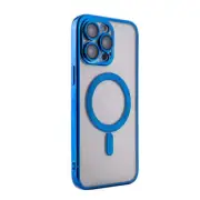 Reiko Magnetic Wireless Charging TPU Bumper Case for iPhone 14 Pro Max in Blue |
