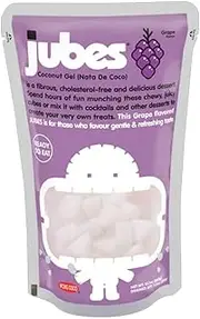 Jubes Nata De Coco Grap Flavor Ready to Eat Snack Coconut Jelly Coconut Gel 360g