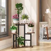 Fin 6 Tiered Corner Plant Shelf Flower Stand Tall Multiple Potted Plant Holder Rack