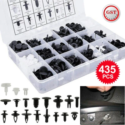 435pcs Rivet Trim Panel Clips+5 Removal Tools Car Bumper Door Push Pin Fastener (for: Renault)