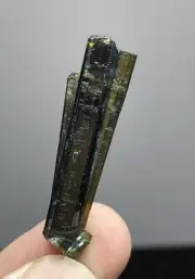 Natural rare dichroic clinozoisite var. epidote crystal. Nice gemmy crystal