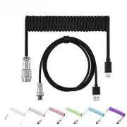 Mechanical Keyboard Coiled Cable Wire Type C USB Port Aviator Coiling Cable New