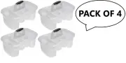 STERILITE New Bath Caddy Clear Laundry Accessories (4-Pack) 1587