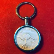 60th Birthday Anniversary Gift Present 1964 Australian Penny Keyring key ring