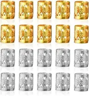 Hair Jewelry Rings Hair Decorations, Aluminum Dreadlocks Beads Metal Cuffs, for Women and Girls Hair Gold and Silver Braid Rings Clips(200 Pcs)