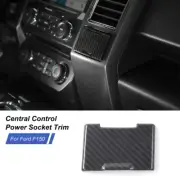 Inner Central Electrical Power Socket Cover Trim For Ford F150 15+ Carbon Fiber (for: Ford)