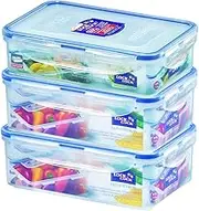 Lock & Lock 70391 Classic Container 3 Piece Set, Clear