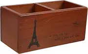 OFFIGAM Vintage Wooden Hairdressing Tool Storage Box Multifunctional Organizer for Scissors Hairdressing Tools Elegant Desktop Organizer for Salon Home Use