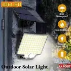 106 LED Solar Motion Sensor Light Outdoor IP65 Wall Security Garden Flood Lamp