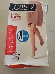 Jobst UltraSheer Thigh High Medical Compression Stockings Silky Black Size XL
