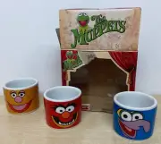 Set of 3 Muppet egg cups inc. Animal Fozzie Bear & Gonzo - New - **Please Read**