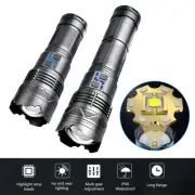 LED Super Bright Zoomable Flashlight Powerful Long Range Camping Lamp Torch IPX6