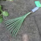 Leaf Rake Small Garden Rake for Loosening Soil Yard Flower Beds Tool Mulch