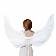 100cm X 30cm Feather Wings White Angel Fairy Wing Halloween Costume Fancy Dress