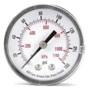 Zoro Select 4Fmc7 Pressure Gauge, Commercial, 0 To 160 Psi, 2 In Dial, 1/4 In