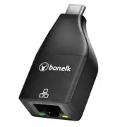 Bonelk USB-C Male To Female Gigabit Ethernet Adapter For Laptop/Desktop Black