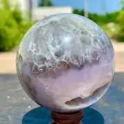 426G Natural Sakura Agate Quartz Sphere healing ball Specimen