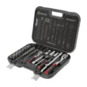 Metric Socket Set 1/4” & 1/2” Drive 73-Piece 10-27 mm - for Auto Mechanics & ...
