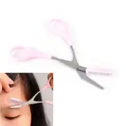 woman eyebrow trimmer scissors with comb grooming shaping shaver hair removal*