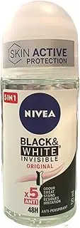 (Pack of 1) - Nivea 50ml Female Black & White Pure Invisible Roll-On