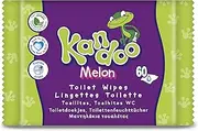 Kandoo Melon Wet Wipes - Flushable - Made from 95% Water - Fragrance-Free - Dermatologically Tested - Made from 100% Vegetable Cellulose Material - 60 Wipes