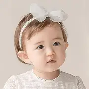 Baby Girls Cute Bow-Knot Headband Soft Lace Floral Hairbands Newborn Infant Toddlers Kids Hair Accessories (Style 3)
