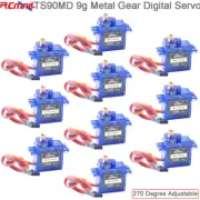 10pcs TS90MD 9g Micro RC Digital Servo Motor Metal Gear 270 Degree for Smart Car