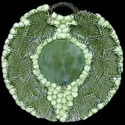 Jay Willfred Andrea by Sadek Majolica Portugal Grapes Leaves Large Platter Bowl