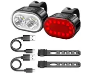 Cycling Bicycle Front Rear Light Set Bicycle USB Charge Headlight Waterproof Taillight LED Lantern Bicycle