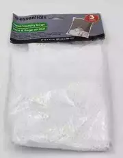 Essentials Mesh Laundry Bags 3ct. White 12"x15" Polyester Small Socks Delicates