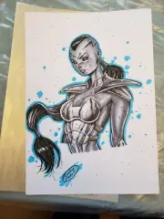 Guardians Of The Galaxy Nebula by Geraldo Neto 11x17 Original Pinup Comic art