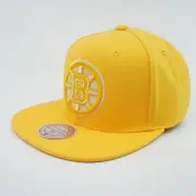 MENS MITCHELL & NESS NHL BACK TO BASICS SNAPBACK BRUINS - YELLOW