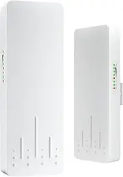 Wireless Bridge 300Mpbs 5.8G WiFi, Outdoor CPE Kit Point to Point 3 with 14dBi Antenna, 3KM Wireless Starlink Network Expansion, 24V PoE Power Adapter, IP65 Waterproof, 2 Pack (5.8G)