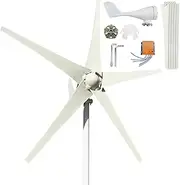 Wind Turbine 800W / 1000W / 1200W Wind Power Turbine Generator 12V / 24V / 48V Wind Turbine Generator Kit with MPPT Controller, 5 Blades Auto Adjust Windward Direction for Outdoor,800w,12V