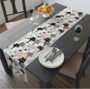 Cats Table Runner cute stackable colored cats dining room table runner farmhouse