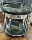Glass Topped and Mirror Edged Savoy Side Table