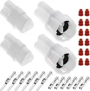 ECSiNG 2 Sets 3Pin Motorcycle Connector Kit Compatible with Sumitomo Plug Compatible with Yamaha Compatible with Kawasaki 3 Pin Way Male Female Automotive Connector