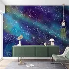 3D Sky Star Blue Light Halo Self-adhesive Removeable Wallpaper Wall Mural 202