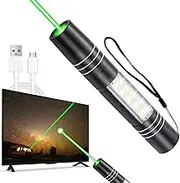 Rechargeable 2 in 1 Green Light & EDC Torch Flashlight Long Distance Range for TV/LED/LCD Screens Tactical Flashlights Presentation Office/Outdoors/Astronomic/Construction