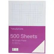 Studymate A4 70gsm 10mm Graph Paper Pad 500 Sheets