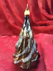 NEW FLAWLESS Stunning MURANO Italy Crystal VETRO ARTISTICO White CHRISTMAS TREE