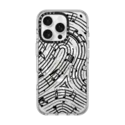 iPhone 16 Pro Clear Case MagSafe Compatible Musical Fingerprint