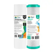 1 Pair Water Filter Cartridges 1 Micron Carbon & 0.5 Micron Sediment 2-0 4-6CTO